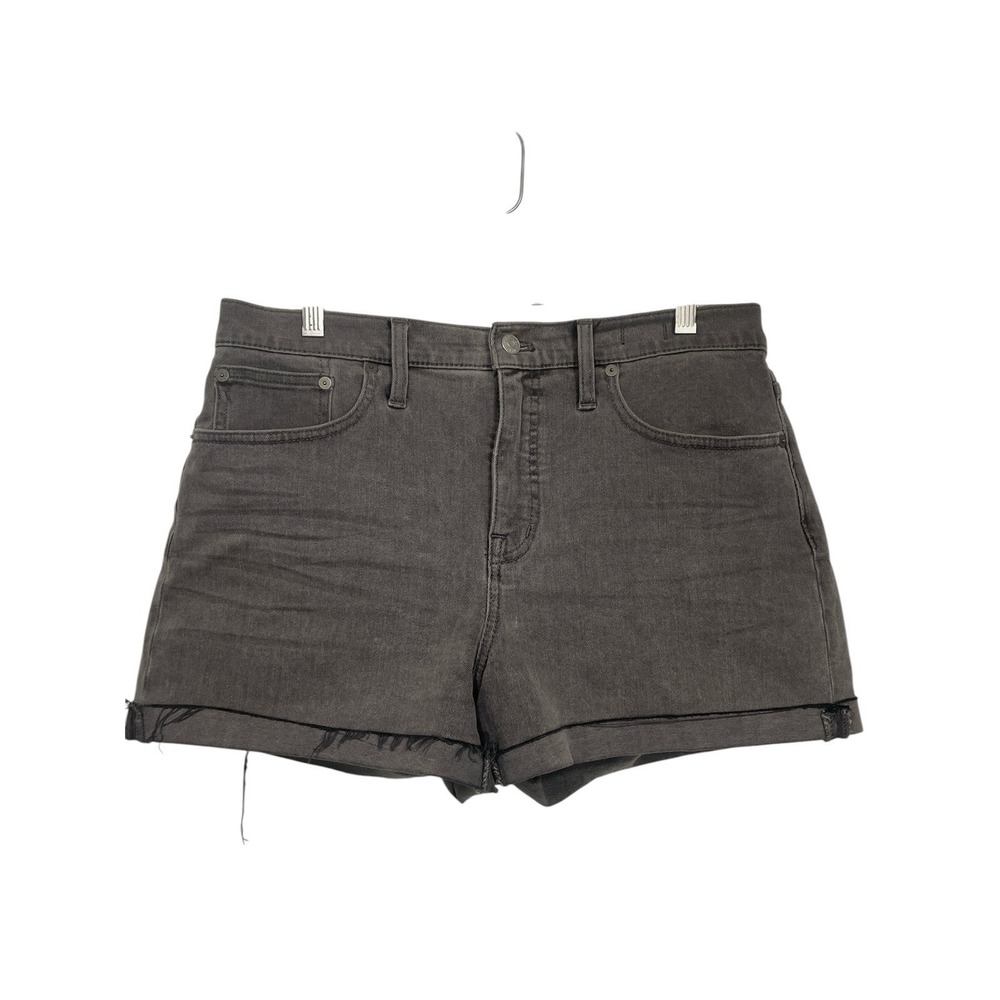 Madewell High Rise Denim Shorts Cuffed Hem Casual Gray Size 28